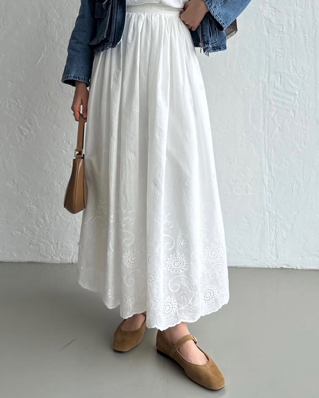 Jupe original broderie