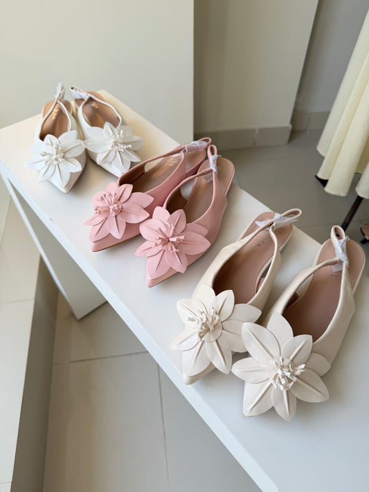 Escarpin plat Fleur
