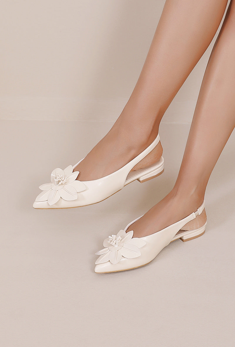 Escarpin plat Fleur