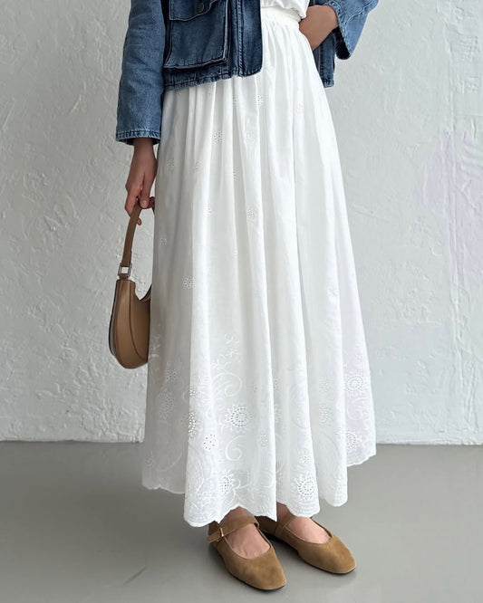 Jupe original broderie